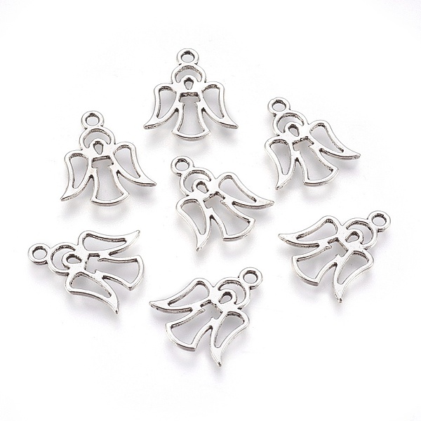 PandaHall Tibetan Style Alloy Pendants, Cadmium Free & Lead Free, Angel, Antique Silver, 20x16.5x1mm, Hole: 2mm, about 1290pcs/1000g Alloy...
PandaHall Tibetan Style Alloy Pendants, Cadmium Free & Lead Free, Angel, Antique Silver, 20x16.5x1mm, Hole: 2mm, about 1290pcs/1000g Alloy...