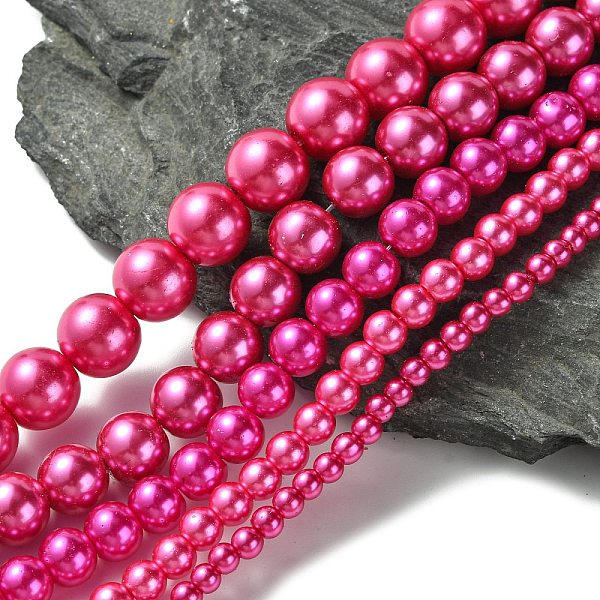 PandaHall Dyed Glass Pearl Round Beads Strands, Pale Violet Red, 4mm/6mm/8mm/10mm/12mm, Hole: 1mm, about 70~216pcs/strand Glass Round Pink
PandaHall Dyed Glass Pearl Round Beads Strands, Pale Violet Red, 4mm/6mm/8mm/10mm/12mm, Hole: 1mm, about 70~216pcs/strand Glass Round Pink