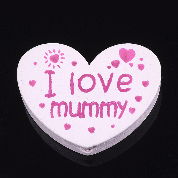 PandaHall Natural Wood Beads, Dyed, Heart with Word I Love Mummy, For Mother's Day Jewelry Making, Pink, 23x29x7mm, Hole: 2.5mm Wood Heart...
PandaHall Natural Wood Beads, Dyed, Heart with Word I Love Mummy, For Mother's Day Jewelry Making, Pink, 23x29x7mm, Hole: 2.5mm Wood Heart...