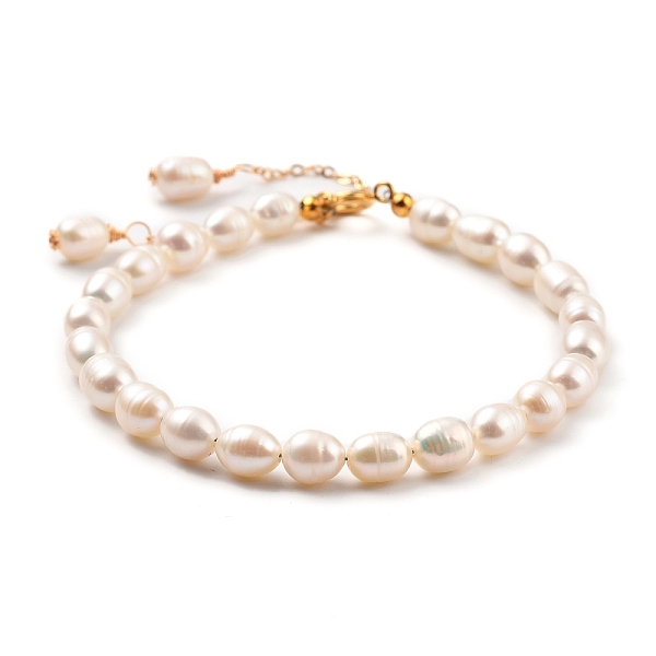 PandaHall Natural Cultured Freshwater Pearl Beaded Bracelets, with Brass Cable Chains and 304 Stainless Steel Spring Ring Clasps, White...
PandaHall Natural Cultured Freshwater Pearl Beaded Bracelets, with Brass Cable Chains and 304 Stainless Steel Spring Ring Clasps, White...