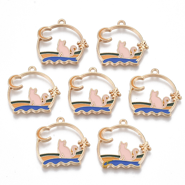 PandaHall Alloy Pendants, with Enamel, Golden, Cat Shape with Moon, Colorful, 21.5x22x1.5mm, Hole: 1.5mm Alloy+Enamel Cat Shape
PandaHall Alloy Pendants, with Enamel, Golden, Cat Shape with Moon, Colorful, 21.5x22x1.5mm, Hole: 1.5mm Alloy+Enamel Cat Shape