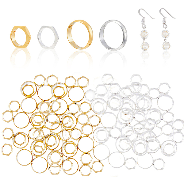 PandaHall SUPERFINDINGS 60Pcs 4 Style Brass Beads Frames, Long-Lasting Plated, Round Ring & Hexagon, Mixed Color, 8~12x2~3mm, Hole: 1~1.2mm...
PandaHall SUPERFINDINGS 60Pcs 4 Style Brass Beads Frames, Long-Lasting Plated, Round Ring & Hexagon, Mixed Color, 8~12x2~3mm, Hole: 1~1.2mm...
