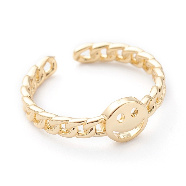 PandaHall Brass Cuff Rings, Open Rings, Long-Lasting Plated, Smiling Face, Curb Chain Shape, Real 18K Gold Plated, US Size 8, Inner Diameter...
PandaHall Brass Cuff Rings, Open Rings, Long-Lasting Plated, Smiling Face, Curb Chain Shape, Real 18K Gold Plated, US Size 8, Inner Diameter...