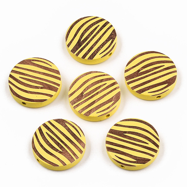PandaHall Painted Natural Wood Beads, Laser Engraved Pattern, Flat Round with Zebra-Stripe, Yellow, 20x5mm, Hole: 1.5mm Schima Wood Flat...
PandaHall Painted Natural Wood Beads, Laser Engraved Pattern, Flat Round with Zebra-Stripe, Yellow, 20x5mm, Hole: 1.5mm Schima Wood Flat...