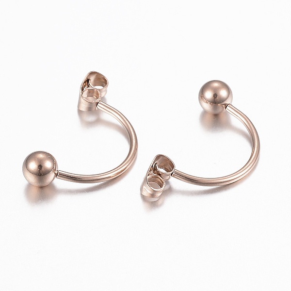 PandaHall Ion Plating(IP) 304 Stainless Steel Ear Nut, Friction Earring Backs for Stud Earrings, with Round Ball Beads, Rose Gold, 23x5mm...
PandaHall Ion Plating(IP) 304 Stainless Steel Ear Nut, Friction Earring Backs for Stud Earrings, with Round Ball Beads, Rose Gold, 23x5mm...