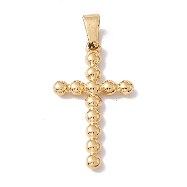 PandaHall Ion Plating(IP) 304 Stainless Steel Pendants, Cross Charms, Golden, 33x18x3mm, Hole: 4x7.5mm 304 Stainless Steel Cross
PandaHall Ion Plating(IP) 304 Stainless Steel Pendants, Cross Charms, Golden, 33x18x3mm, Hole: 4x7.5mm 304 Stainless Steel Cross