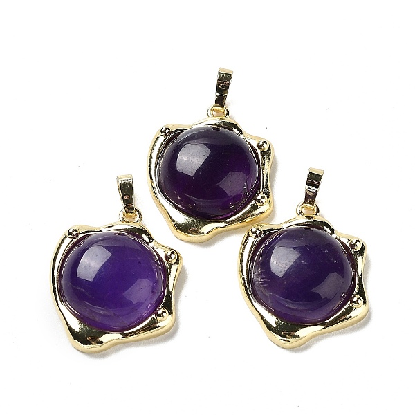 PandaHall Natural Amethyst Pendants, Rack Plating Golden Plated Brass Nuggets Charms, Cadmium Free & Lead Free, 23.5x19x6.5mm, Hole...
PandaHall Natural Amethyst Pendants, Rack Plating Golden Plated Brass Nuggets Charms, Cadmium Free & Lead Free, 23.5x19x6.5mm, Hole...
