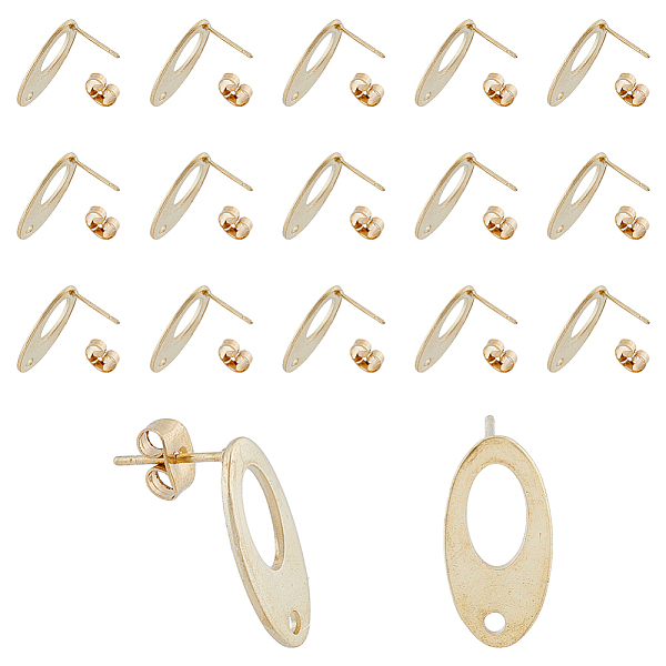 PandaHall DICOSMETIC 50Pcs 304 Stainless Steel Stud Earring Findings, with 50Pcs Ear Nuts, Oval, Golden, 18.5x9.5mm, Hole: 1.5mm, Pin: 0.7mm...
PandaHall DICOSMETIC 50Pcs 304 Stainless Steel Stud Earring Findings, with 50Pcs Ear Nuts, Oval, Golden, 18.5x9.5mm, Hole: 1.5mm, Pin: 0.7mm...
