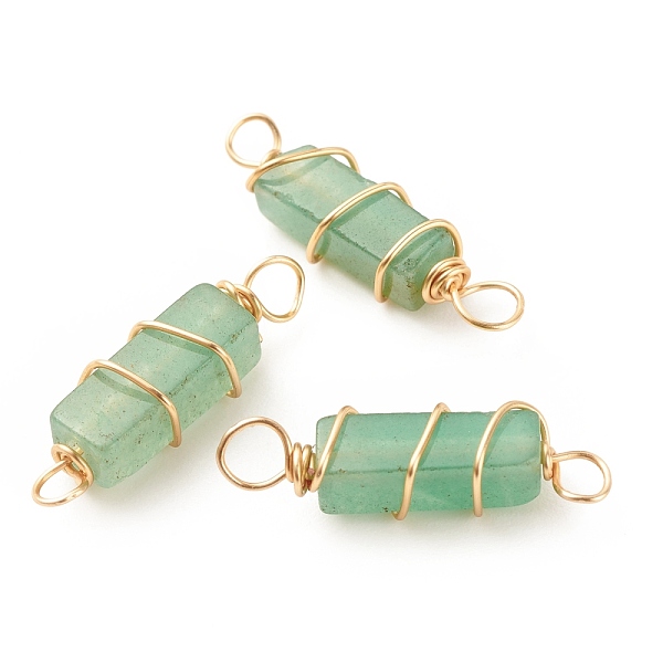 PandaHall Natural Green Aventurine Connector Charms, with Golden Tone Copper Wire Wrapped, Cuboid, 22~23.5x6~7x5.5~6mm, Hole: 2.5~3.2mm...
PandaHall Natural Green Aventurine Connector Charms, with Golden Tone Copper Wire Wrapped, Cuboid, 22~23.5x6~7x5.5~6mm, Hole: 2.5~3.2mm...