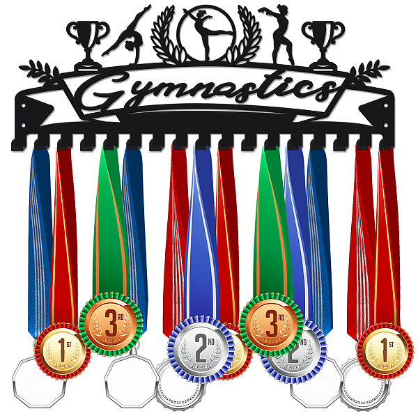 PandaHall Iron Medal Holder Frame, Medals Display Hanger Rack, 17 Hooks, with Screws, Gymnastics Pattern, 150x400mm Iron Sports
PandaHall Iron Medal Holder Frame, Medals Display Hanger Rack, 17 Hooks, with Screws, Gymnastics Pattern, 150x400mm Iron Sports