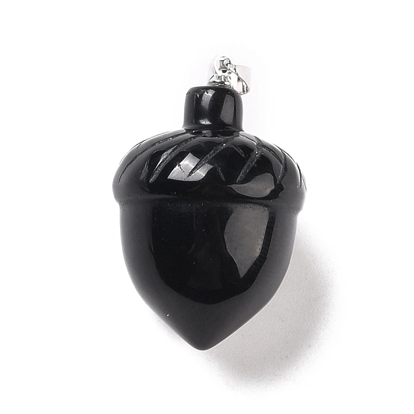 PandaHall Natural Obsidian Pendants, with Rack Plating Brass Findings, Cadmium Free & Lead Free, Real Platinum Plated, Acorns, 29x20~21mm...
PandaHall Natural Obsidian Pendants, with Rack Plating Brass Findings, Cadmium Free & Lead Free, Real Platinum Plated, Acorns, 29x20~21mm...