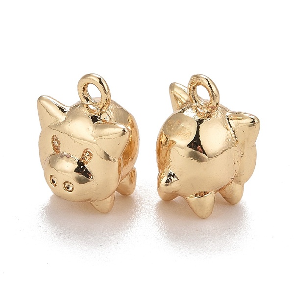 PandaHall Rack Plating Brass Pendants, Long-Lasting Plated, Lead Free & Cadmium Free, Pig, Light Gold, 11.5x9x9mm, Hole: 1.4mm Brass Pig
PandaHall Rack Plating Brass Pendants, Long-Lasting Plated, Lead Free & Cadmium Free, Pig, Light Gold, 11.5x9x9mm, Hole: 1.4mm Brass Pig