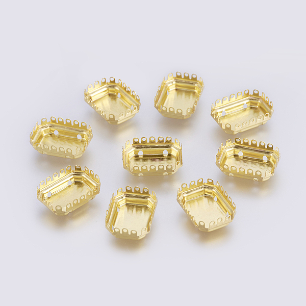 PandaHall Rectangle Brass Sew on Prong Settings, Claw Settings for Pointed Back Rhinestone, Golden, Tray: 18x13mm Brass Rectangle
PandaHall Rectangle Brass Sew on Prong Settings, Claw Settings for Pointed Back Rhinestone, Golden, Tray: 18x13mm Brass Rectangle