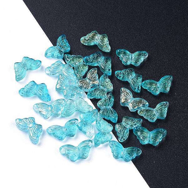 PandaHall Electroplate Transparent Glass Beads, with Glitter Powder, Butterfly, Cyan, 14.5x8x3.5mm, Hole: 0.8mm Glass Butterfly Cyan
PandaHall Electroplate Transparent Glass Beads, with Glitter Powder, Butterfly, Cyan, 14.5x8x3.5mm, Hole: 0.8mm Glass Butterfly Cyan