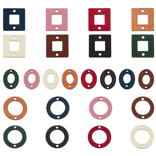 PandaHall 144Pcs 24 Styles Dyed Wood Connector Charms, Geometric Links, Square & Oval & Flat Round Shape, Mixed Color, 20~21.5x16~20x2mm..., Multicolor
PandaHall 144Pcs 24 Styles Dyed Wood Connector Charms, Geometric Links, Square & Oval & Flat Round Shape, Mixed Color, 20~21.5x16~20x2mm..., Multicolor