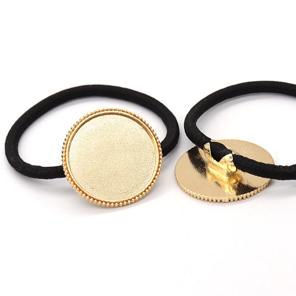PandaHall Zinc Alloy Cabochon Settings, Hair Ties Findings, Flat Round, Golden, Tray: 25mm, about 10pcs/bag Alloy
PandaHall Zinc Alloy Cabochon Settings, Hair Ties Findings, Flat Round, Golden, Tray: 25mm, about 10pcs/bag Alloy