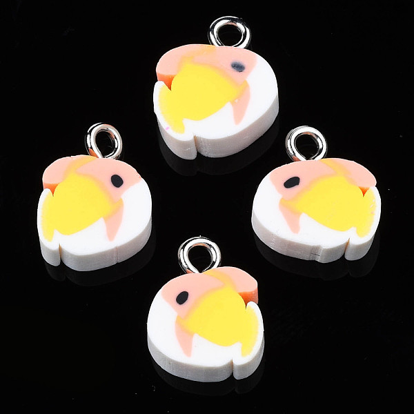 PandaHall Handmade Polymer Clay Charms, with Platinum Tone Iron Loop, Fish, Pink, 12.5~13.5x10~11x4.5mm, Hole: 2mm Polymer Clay Fish Pink
PandaHall Handmade Polymer Clay Charms, with Platinum Tone Iron Loop, Fish, Pink, 12.5~13.5x10~11x4.5mm, Hole: 2mm Polymer Clay Fish Pink