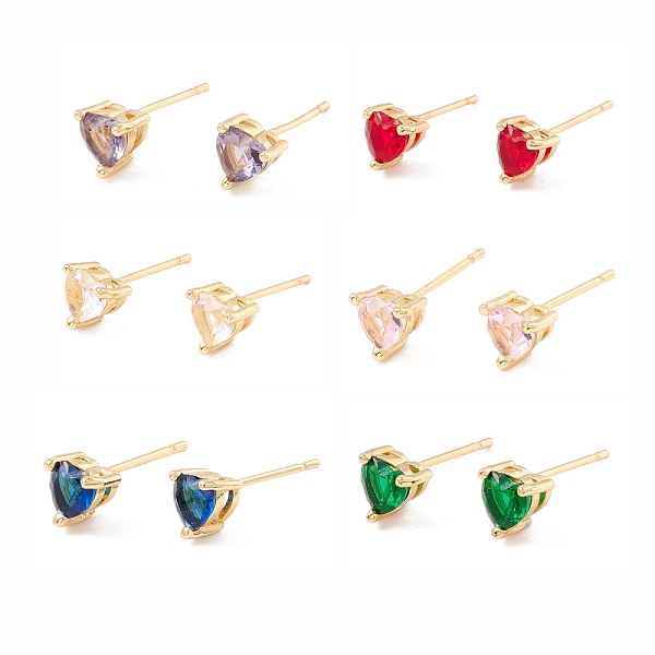 PandaHall Cubic Zirconia Heart Stud Earrings, Real 18K Gold Plated Brass Jewelry for Women, Lead Free & Cadmium Free, Mixed Color, 6.5x6mm..., Multicolor
PandaHall Cubic Zirconia Heart Stud Earrings, Real 18K Gold Plated Brass Jewelry for Women, Lead Free & Cadmium Free, Mixed Color, 6.5x6mm..., Multicolor