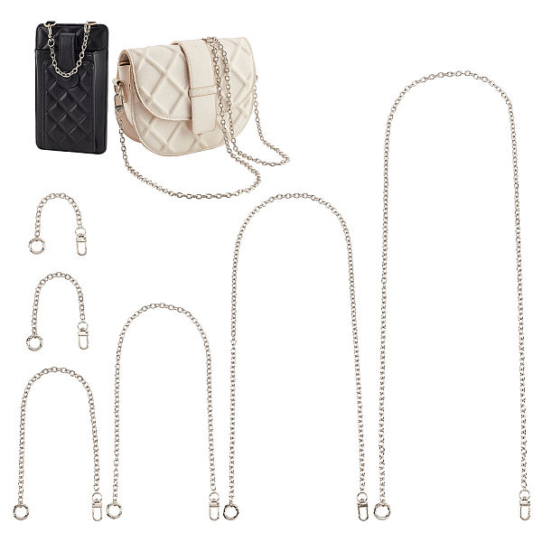 PandaHall Iron Cable Chain Purse Chains, with Alloy Swivel Clasps & Spring Ring Clasps, Platinum, 17.5~123.5cm, 6 style, 1pc/style, 6pcs/box...
PandaHall Iron Cable Chain Purse Chains, with Alloy Swivel Clasps & Spring Ring Clasps, Platinum, 17.5~123.5cm, 6 style, 1pc/style, 6pcs/box...