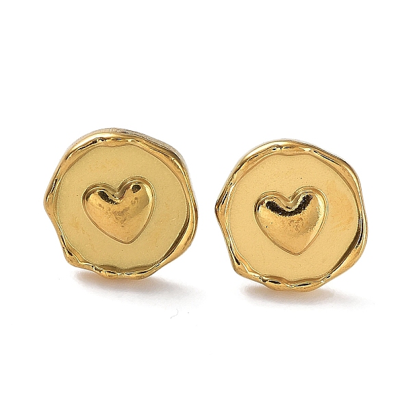 PandaHall Ion Plating(IP) 304 Stainless Steel Flat Round with Heart Ear Studs for Women, Real 18K Gold Plated, 13x12.5mm 304 Stainless Steel...
PandaHall Ion Plating(IP) 304 Stainless Steel Flat Round with Heart Ear Studs for Women, Real 18K Gold Plated, 13x12.5mm 304 Stainless Steel...