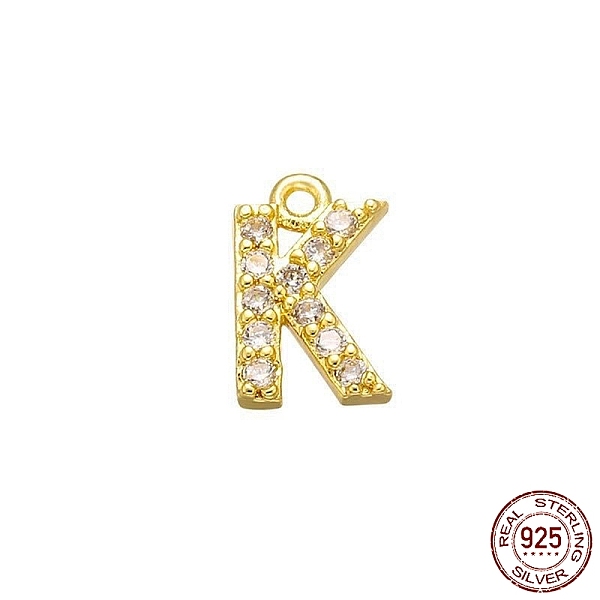 PandaHall Real 18K Gold Plated 925 Sterling Silver Micro Pave Clear Cubic Zirconia Charms, Initial Letter, Letter K, 9x5.5x1.5mm, Hole...
PandaHall Real 18K Gold Plated 925 Sterling Silver Micro Pave Clear Cubic Zirconia Charms, Initial Letter, Letter K, 9x5.5x1.5mm, Hole...