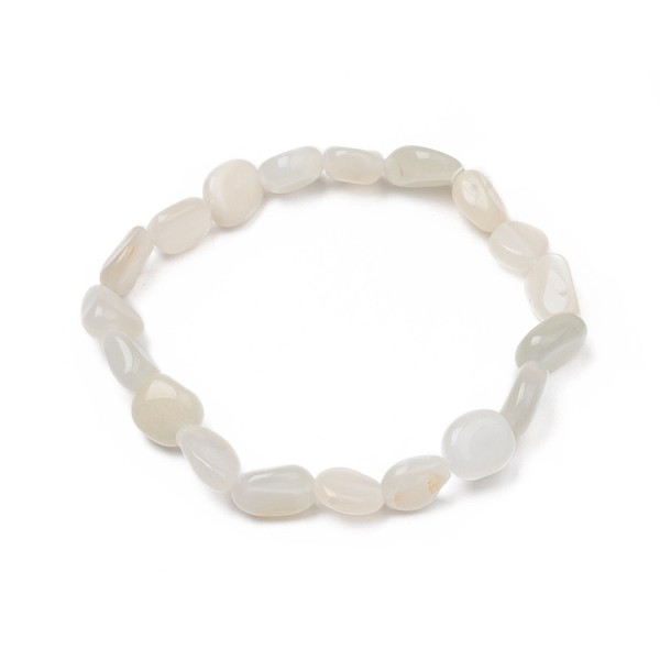 PandaHall Natural White Moonstone Stretch Beaded Bracelets, Tumbled Stone, Nuggets, 1-7/8 inch~2-1/8 inch(4.8~5.5cm), Beads...
PandaHall Natural White Moonstone Stretch Beaded Bracelets, Tumbled Stone, Nuggets, 1-7/8 inch~2-1/8 inch(4.8~5.5cm), Beads...