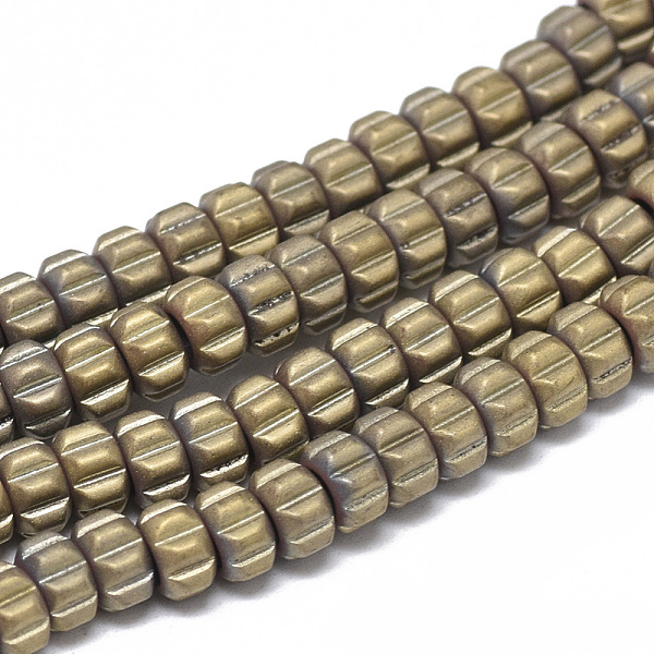 PandaHall Electroplate Non-magnetic Synthetic Hematite Beads Strands, Matte Style, Flower, Light Gold Plated, 5x3mm, Hole: 2mm, about...
PandaHall Electroplate Non-magnetic Synthetic Hematite Beads Strands, Matte Style, Flower, Light Gold Plated, 5x3mm, Hole: 2mm, about...