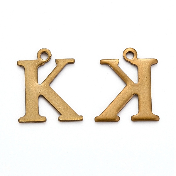 PandaHall 304 Stainless Steel Alphabet Charms, Antique Bronze, Letter.K, 12x10x1mm, Hole: 1mm 304 Stainless Steel Letter K
PandaHall 304 Stainless Steel Alphabet Charms, Antique Bronze, Letter.K, 12x10x1mm, Hole: 1mm 304 Stainless Steel Letter K