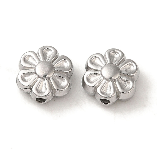 PandaHall 304 Stainless Steel Beads, Flower, Stainless Steel Color, 8x4mm, Hole: 1.2mm 304 Stainless Steel Flower
PandaHall 304 Stainless Steel Beads, Flower, Stainless Steel Color, 8x4mm, Hole: 1.2mm 304 Stainless Steel Flower