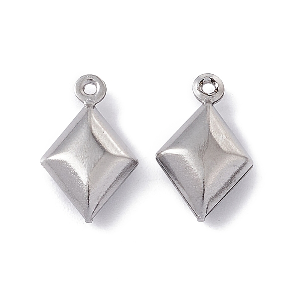 PandaHall 304 Stainless Steel Pendants, Rhombus Charms, Stainless Steel Color, 15.5x9.5x4.5mm, Hole: 1mm 304 Stainless Steel Rhombus
PandaHall 304 Stainless Steel Pendants, Rhombus Charms, Stainless Steel Color, 15.5x9.5x4.5mm, Hole: 1mm 304 Stainless Steel Rhombus