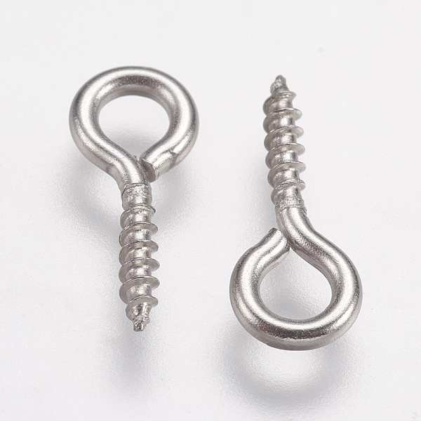PandaHall 304 Stainless Steel Screw Eye Pin Peg Bails, For Half Drilled Beads, Stainless Steel Color, 12x5x1mm, Hole: 2.5mm 304 Stainless...
PandaHall 304 Stainless Steel Screw Eye Pin Peg Bails, For Half Drilled Beads, Stainless Steel Color, 12x5x1mm, Hole: 2.5mm 304 Stainless...