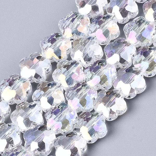 PandaHall Electroplate Glass Beads Strands, AB Color Plated, Faceted, Flower, Clear, 9.5x10x5.5mm, Hole: 1mm, about 70pcs/strand, 25.59 inch..., White
PandaHall Electroplate Glass Beads Strands, AB Color Plated, Faceted, Flower, Clear, 9.5x10x5.5mm, Hole: 1mm, about 70pcs/strand, 25.59 inch..., White