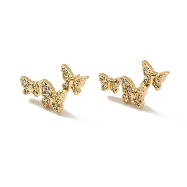 PandaHall Crystal Rhinestone Triple Butterfly Stud Earrings, Rack Plating Brass Jewelry for Women, Cadmium Free & Lead Free, Real 18K Gold..., Clear
PandaHall Crystal Rhinestone Triple Butterfly Stud Earrings, Rack Plating Brass Jewelry for Women, Cadmium Free & Lead Free, Real 18K Gold..., Clear