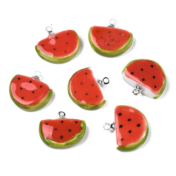 PandaHall Handmade Porcelain Pendants, with Platinum Plated Brass Findings, Famille Rose Style, Watermelon, Red, 15~16x16~18x4~5mm, Hole...
PandaHall Handmade Porcelain Pendants, with Platinum Plated Brass Findings, Famille Rose Style, Watermelon, Red, 15~16x16~18x4~5mm, Hole...