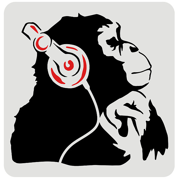 PandaHall FINGERINSPIRE Banksy Thinking Monkey with Headphones Stencil 30x30cm Reusable Banksy Chimpanzees Stencil DIY Banksy Decoration..., White
PandaHall FINGERINSPIRE Banksy Thinking Monkey with Headphones Stencil 30x30cm Reusable Banksy Chimpanzees Stencil DIY Banksy Decoration..., White