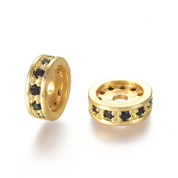 PandaHall Brass Micro Pave Cubic Zirconia Spacer Beads, Long-Lasting Plated, Flat Round, Black, Golden, 12x4mm, Hole: 2mm Brass+Cubic...
PandaHall Brass Micro Pave Cubic Zirconia Spacer Beads, Long-Lasting Plated, Flat Round, Black, Golden, 12x4mm, Hole: 2mm Brass+Cubic...