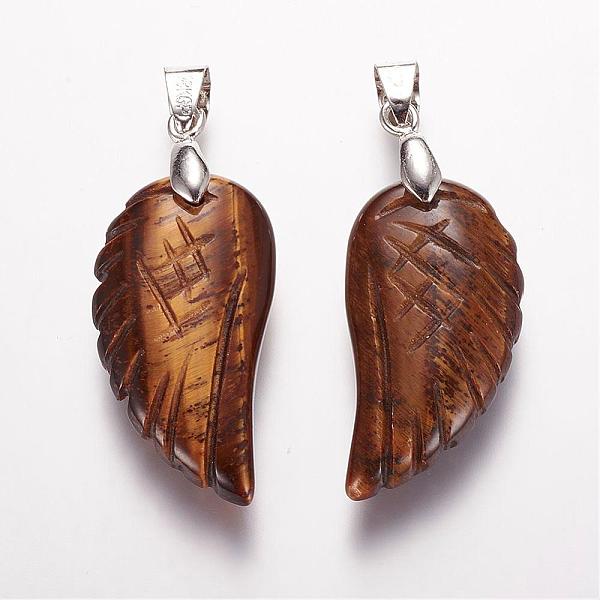 PandaHall Natural Tiger Eye Pendants, Wing, Platinum, 29x15x6mm, Hole: 4mm Tiger Eye Wing
PandaHall Natural Tiger Eye Pendants, Wing, Platinum, 29x15x6mm, Hole: 4mm Tiger Eye Wing