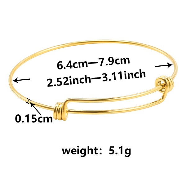 PandaHall Adjustable Expandable 304 Stainless Steel Bangles for Women Stainless Steel
PandaHall Adjustable Expandable 304 Stainless Steel Bangles for Women Stainless Steel