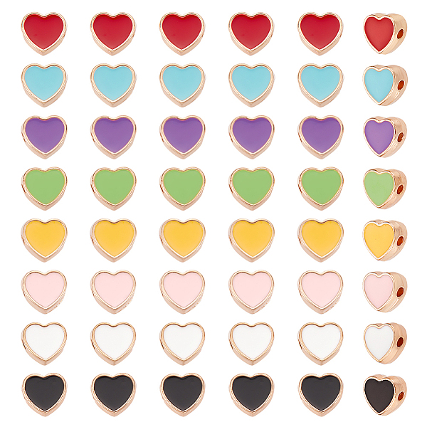 PandaHall ARRICRAFT 80Pcs 8 Colors Light Gold Plated Alloy Enamel Beads, Heart, Mixed Color, 7.5x8x3.5mm, Hole: 1.6mm, 10pcs/color..., Multicolor
PandaHall ARRICRAFT 80Pcs 8 Colors Light Gold Plated Alloy Enamel Beads, Heart, Mixed Color, 7.5x8x3.5mm, Hole: 1.6mm, 10pcs/color..., Multicolor