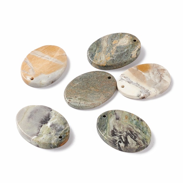 PandaHall Natural Polychrome Jasper/Picasso Stone/Picasso Jasper Pendants, Oval, 37.5~40x28~29.5x3.5~6mm, Hole: 1.8~2mm Picasso Jasper Oval
PandaHall Natural Polychrome Jasper/Picasso Stone/Picasso Jasper Pendants, Oval, 37.5~40x28~29.5x3.5~6mm, Hole: 1.8~2mm Picasso Jasper Oval