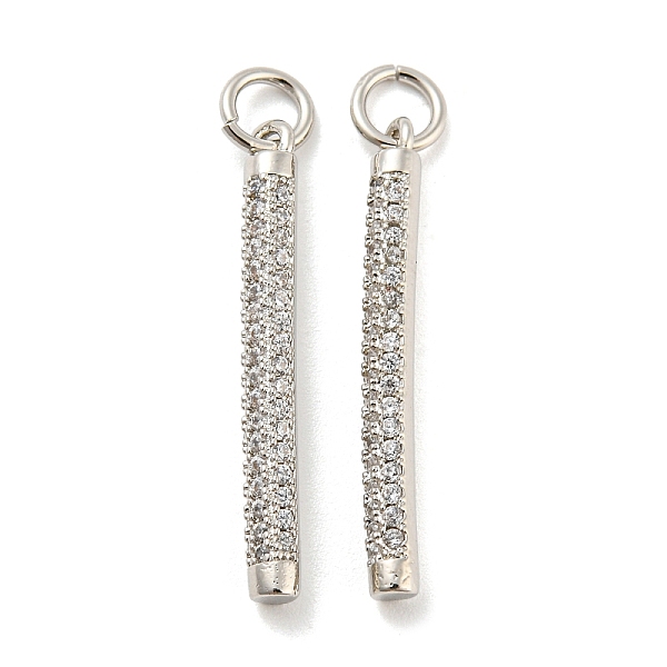 PandaHall Rack Plating Brass Micro Pave Clear Cubic Zirconia Pendants, Long-Lasting Plated, Cadmium Free & Lead Free, Stick, Platinum...
PandaHall Rack Plating Brass Micro Pave Clear Cubic Zirconia Pendants, Long-Lasting Plated, Cadmium Free & Lead Free, Stick, Platinum...