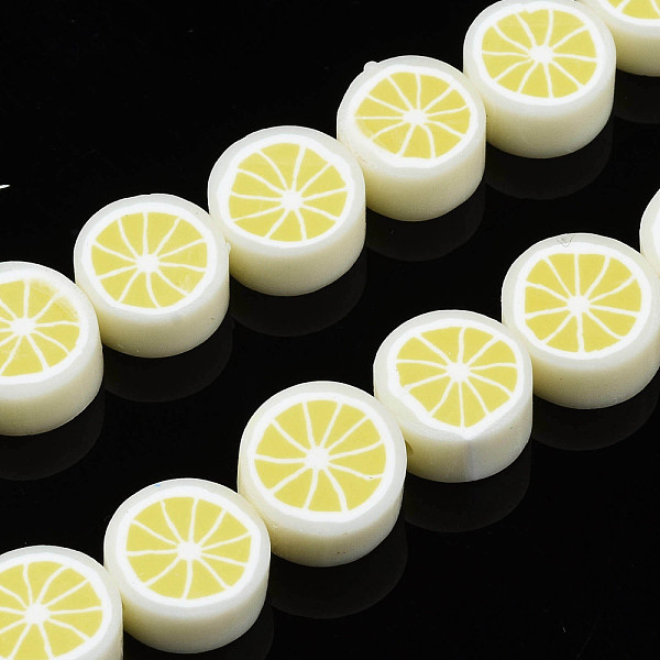 PandaHall Handmade Polymer Clay Bead Strands, Lemon Slice, Light Yellow, 8~10x3.5~4.5mm, Hole: 1.6mm, about 38~40pcs/strand, 13.98...
PandaHall Handmade Polymer Clay Bead Strands, Lemon Slice, Light Yellow, 8~10x3.5~4.5mm, Hole: 1.6mm, about 38~40pcs/strand, 13.98...