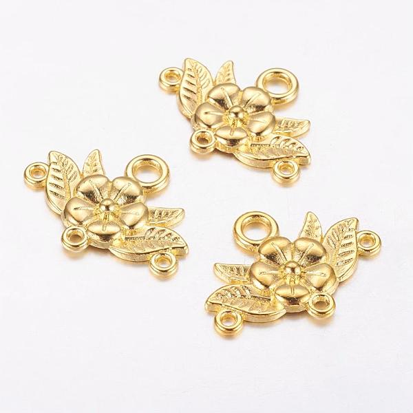 PandaHall Tibetan Style Chandelier Component Links, Lead Free and Cadmium Free, Flower, Golden, 32x23x3mm, Hole: 2mm Alloy Flower
PandaHall Tibetan Style Chandelier Component Links, Lead Free and Cadmium Free, Flower, Golden, 32x23x3mm, Hole: 2mm Alloy Flower