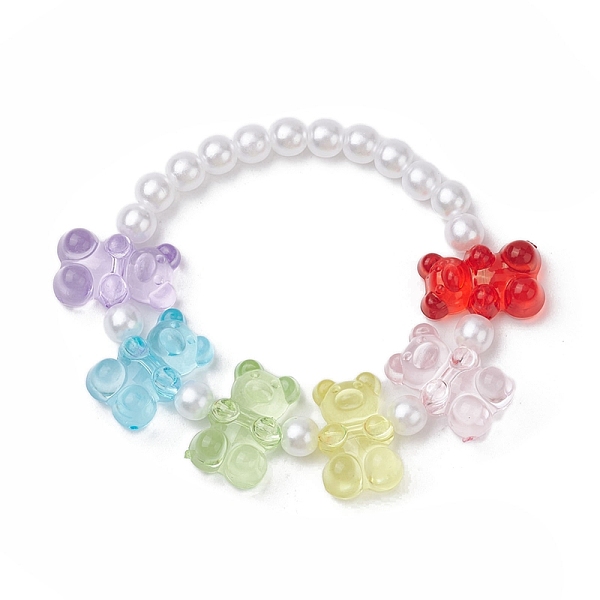 PandaHall Bear Shape Acrylic Beaded Bracelets for Children, with Acrylic Pearl Round Beads, Colorful, 1/4 inch(0.6cm), Inner Diameter: 1-1/2...
PandaHall Bear Shape Acrylic Beaded Bracelets for Children, with Acrylic Pearl Round Beads, Colorful, 1/4 inch(0.6cm), Inner Diameter: 1-1/2...