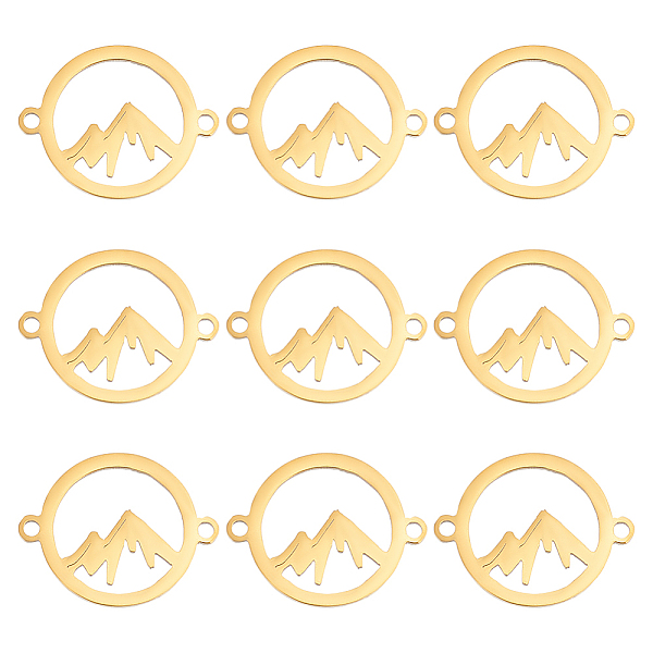 PandaHall Unicraftale 10Pcs 201 Stainless Steel Connector Charms, Laser Cut, Ring Links with Mountain, Golden, 15x19x1mm, Hole: 1.4mm 201...
PandaHall Unicraftale 10Pcs 201 Stainless Steel Connector Charms, Laser Cut, Ring Links with Mountain, Golden, 15x19x1mm, Hole: 1.4mm 201...