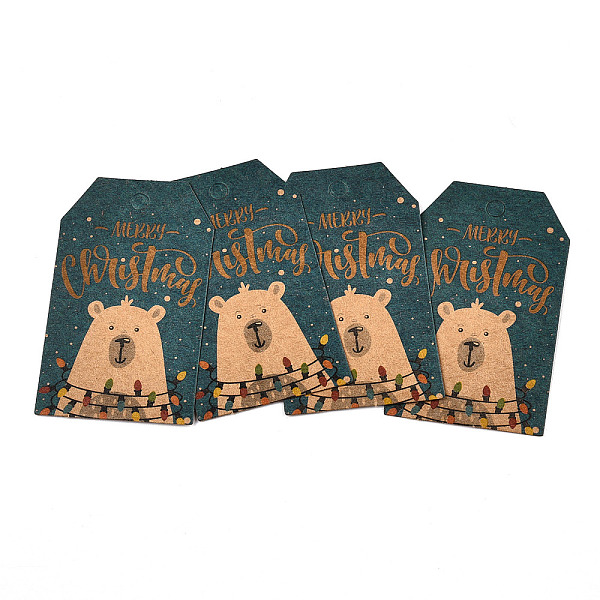 PandaHall Paper Gift Tags, Hange Tags, For Arts and Crafts, For Christmas, with Bear Pattern, Colorful, 50x30x0.3mm, Hole: 5mm Paper
PandaHall Paper Gift Tags, Hange Tags, For Arts and Crafts, For Christmas, with Bear Pattern, Colorful, 50x30x0.3mm, Hole: 5mm Paper