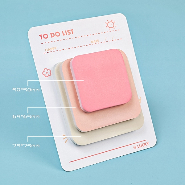 PandaHall 90 Sheets 3 Styles Pad Sticky Notes, Sticker Tabs, for Office School Reading, Square, Pink, 50~75x50~75mm, 30 sheets/style Paper...
PandaHall 90 Sheets 3 Styles Pad Sticky Notes, Sticker Tabs, for Office School Reading, Square, Pink, 50~75x50~75mm, 30 sheets/style Paper...