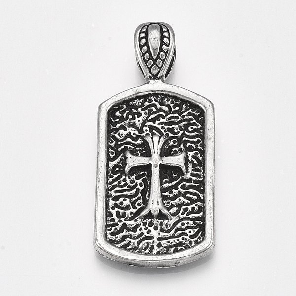 PandaHall Tibetan Style Alloy Big Pendants, Rectangle with Cross, Antique Silver, 50.5x23x8.5mm, Hole: 9.5x5.5mm Alloy Rectangle
PandaHall Tibetan Style Alloy Big Pendants, Rectangle with Cross, Antique Silver, 50.5x23x8.5mm, Hole: 9.5x5.5mm Alloy Rectangle