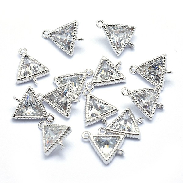 PandaHall Brass Links, Clear, with Cubic Zirconia, Lead Free & Cadmium Free & Nickel Free, Triangle, Real Platinum Plated, 10.5x8x3.5mm...
PandaHall Brass Links, Clear, with Cubic Zirconia, Lead Free & Cadmium Free & Nickel Free, Triangle, Real Platinum Plated, 10.5x8x3.5mm...