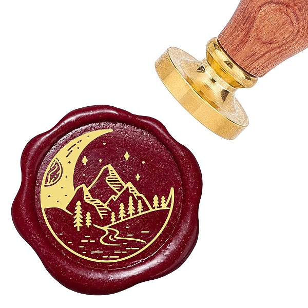 PandaHall Brass Wax Seal Stamp with Rosewood Handle, for DIY Scrapbooking, Mountain Pattern, 25mm Brass
PandaHall Brass Wax Seal Stamp with Rosewood Handle, for DIY Scrapbooking, Mountain Pattern, 25mm Brass